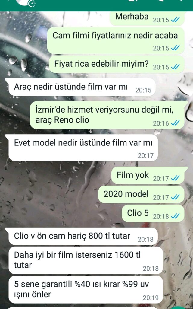 Araba cam filmi fiyatları İzmir