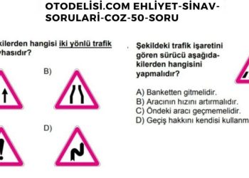 En Çok Çıkan Ehliyet Sınav Soruları Çöz 50 Soru Pdf İndir!